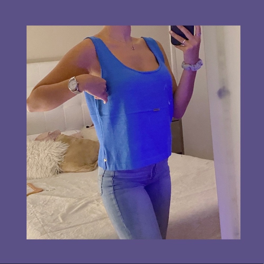 vintage st. john blue top !